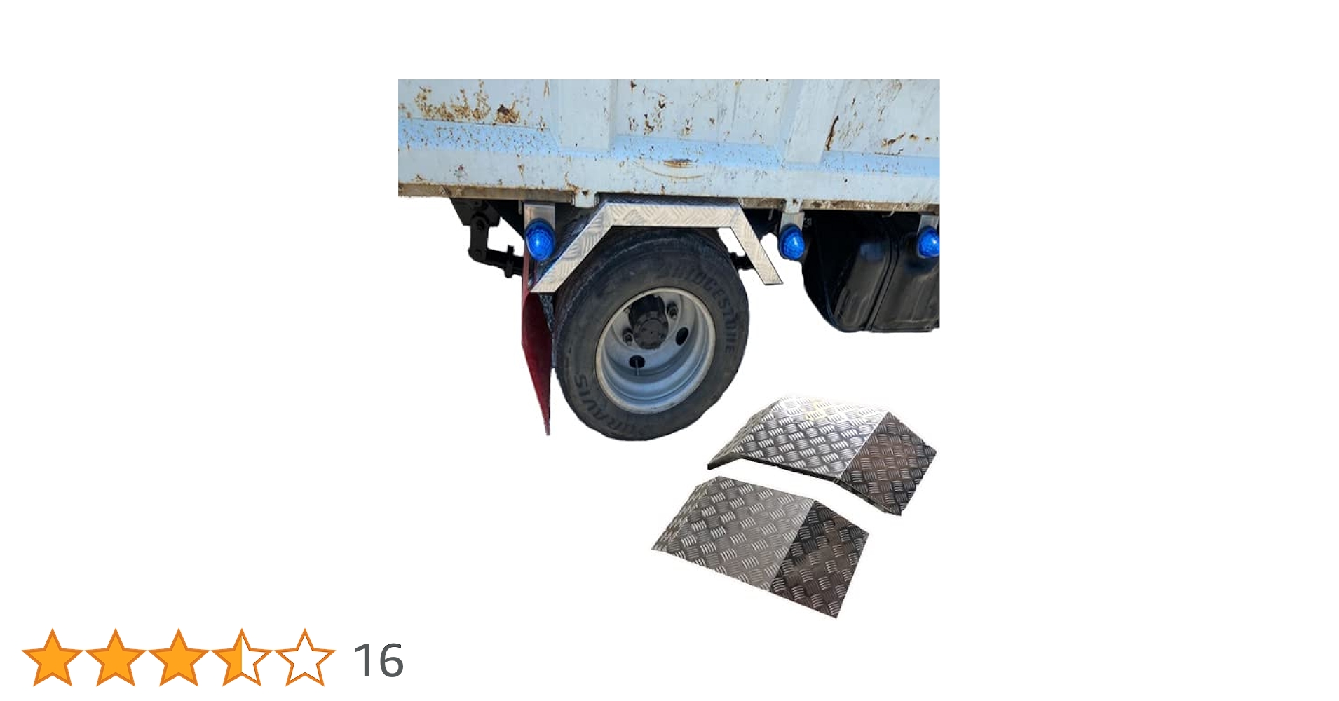 Amazon | 汎用 アルミシマ板 フェンダー トラック 2t 2枚セット 角形